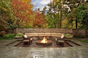Outdoor Fireplace and Firepit Design in Highland Park - Harold Leidner