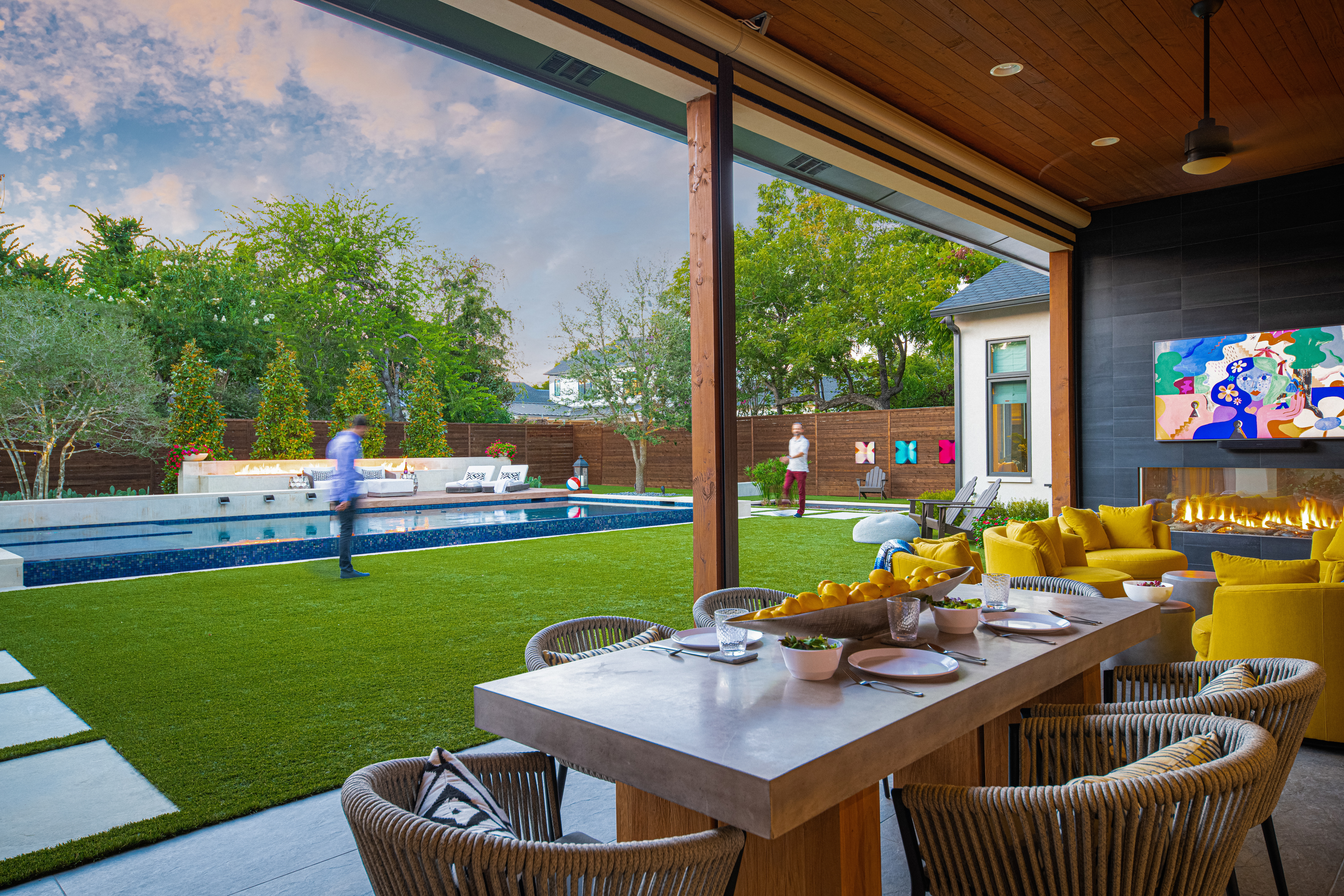 Drop-Down Screen for Outdoor Living