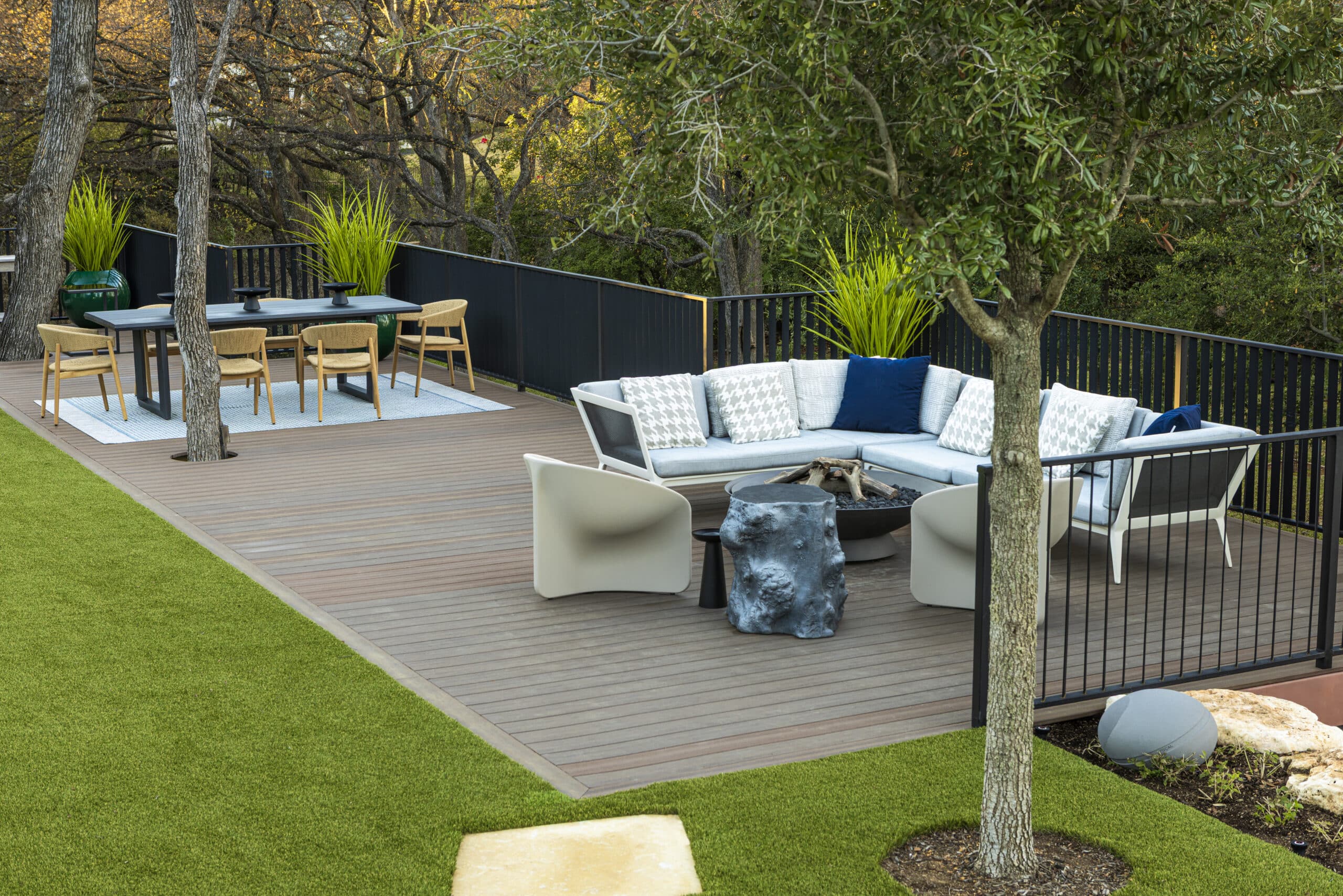 backyard pavers with turf