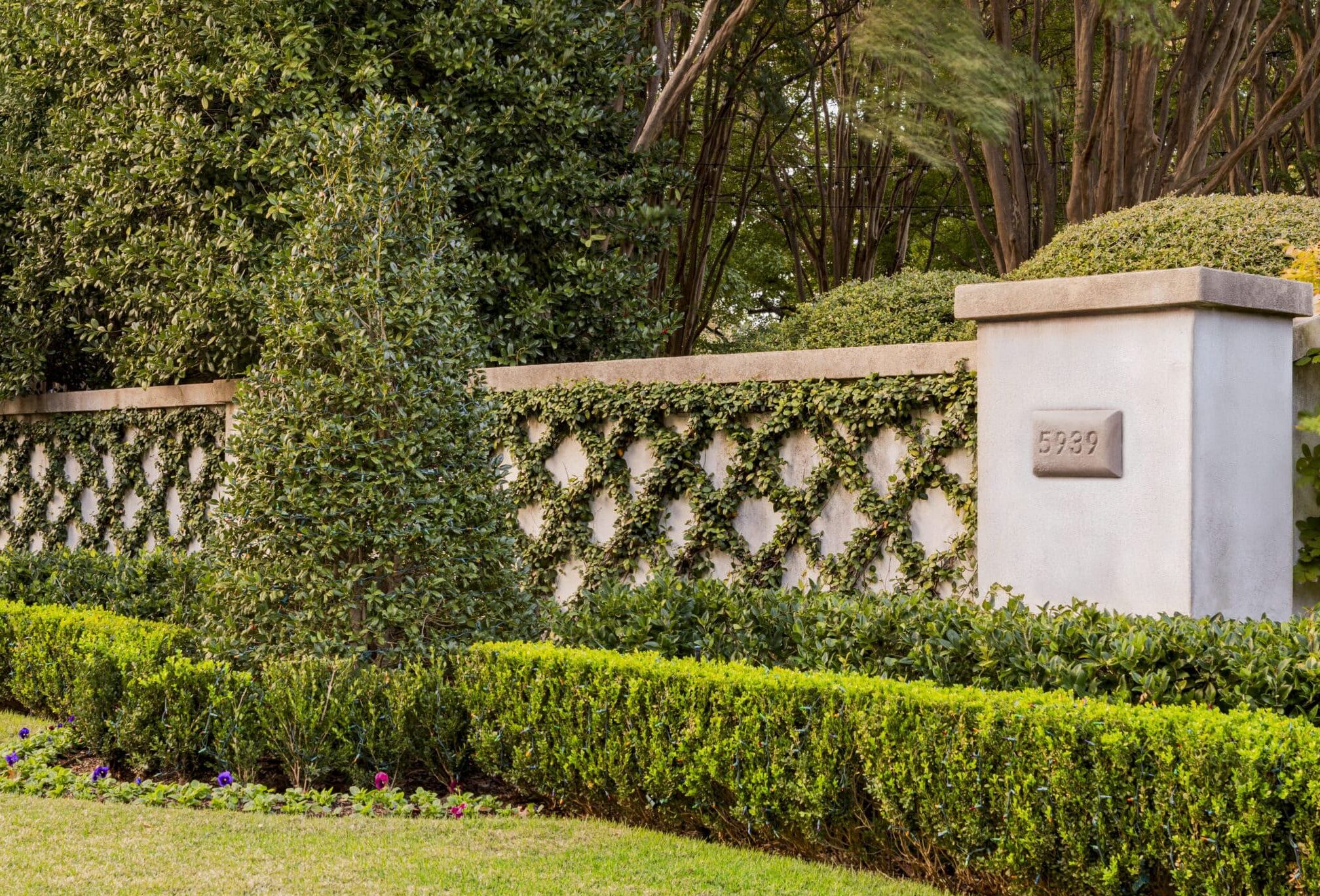 Custom Architecturally designed perimeter walls for luxury homes and estates in Dallas Fort Worth