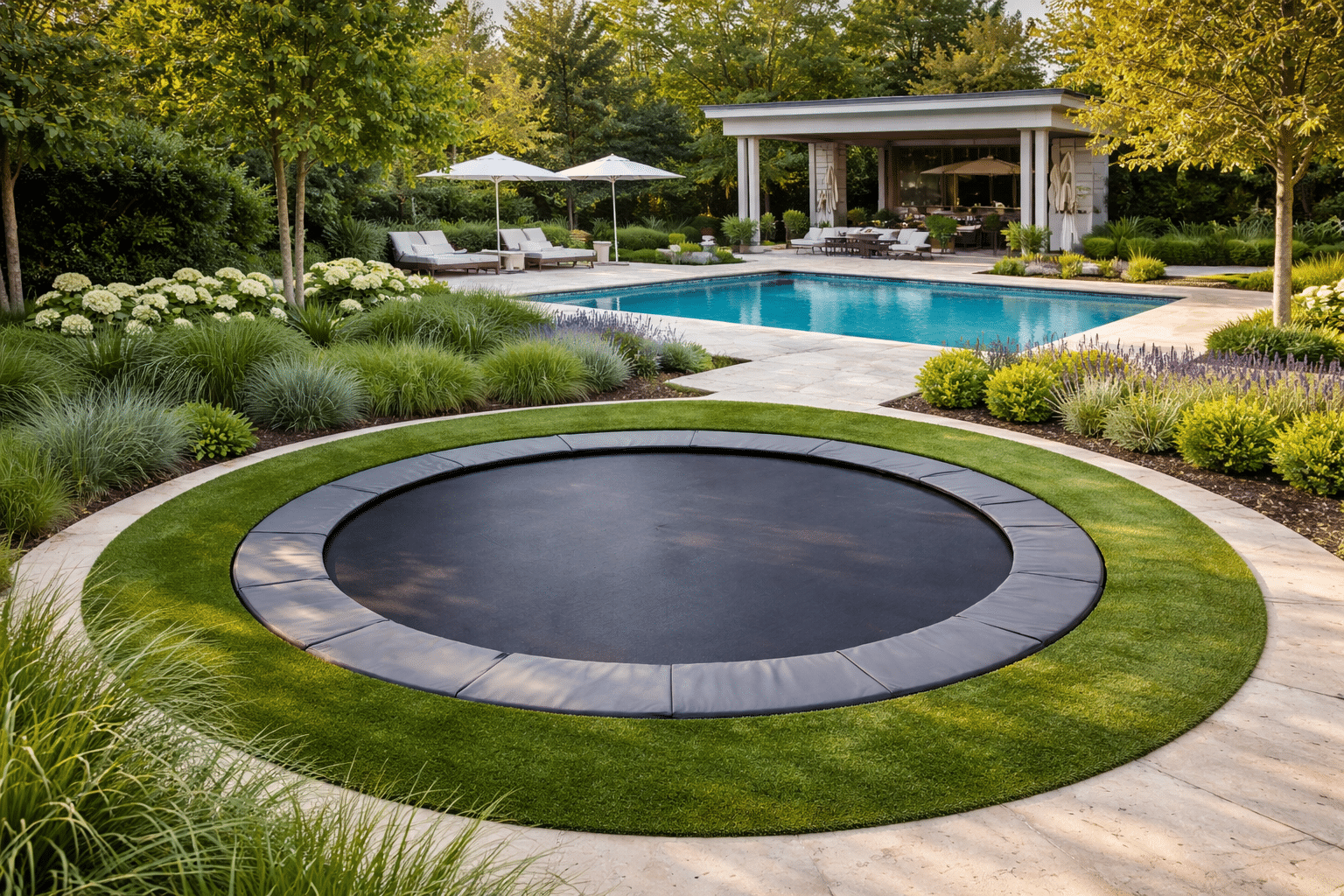 In Ground Trampoline Dallas Fort Worth Harold Leidner Landscape Architects